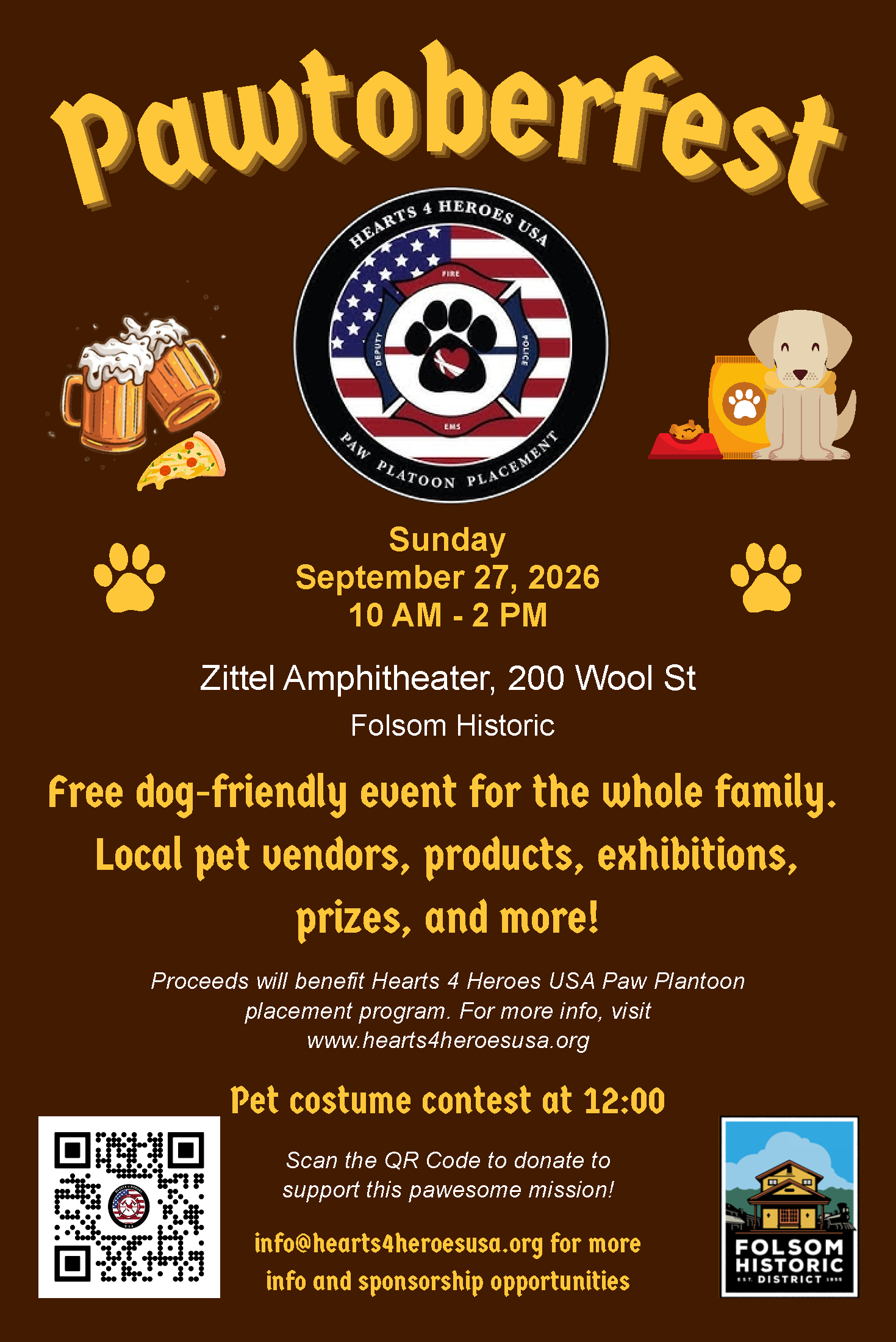 Pawtoberfest with Hearts for Heroes flyer
